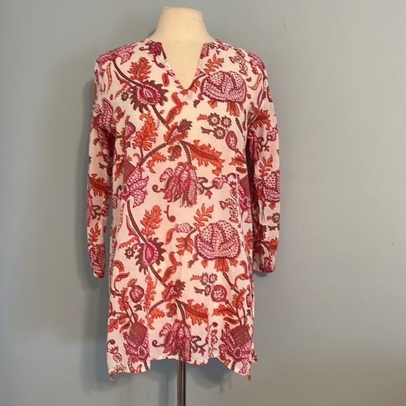 SOLD ON EBAY Roberta Roller Rabbit Amanda Kurta Orange size Medium - Picture 2 of 7